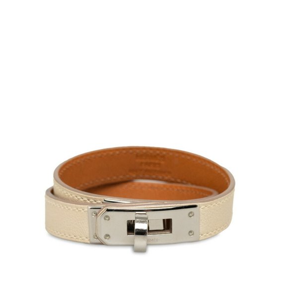 HERMES Ivory Leather Charm Bracelet - Picture 1 of 6